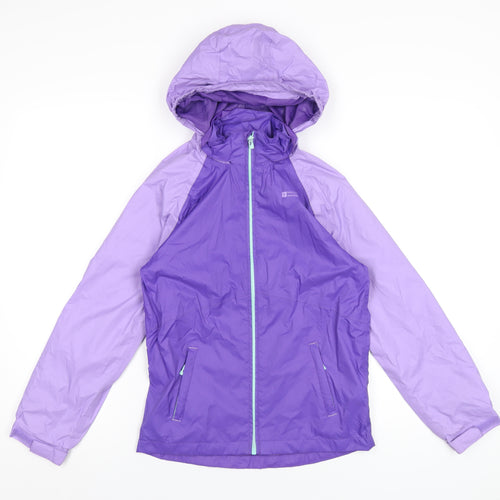 Mountain Warehouse Girls Purple Rain Coat Coat Size 11-12 Years Zip