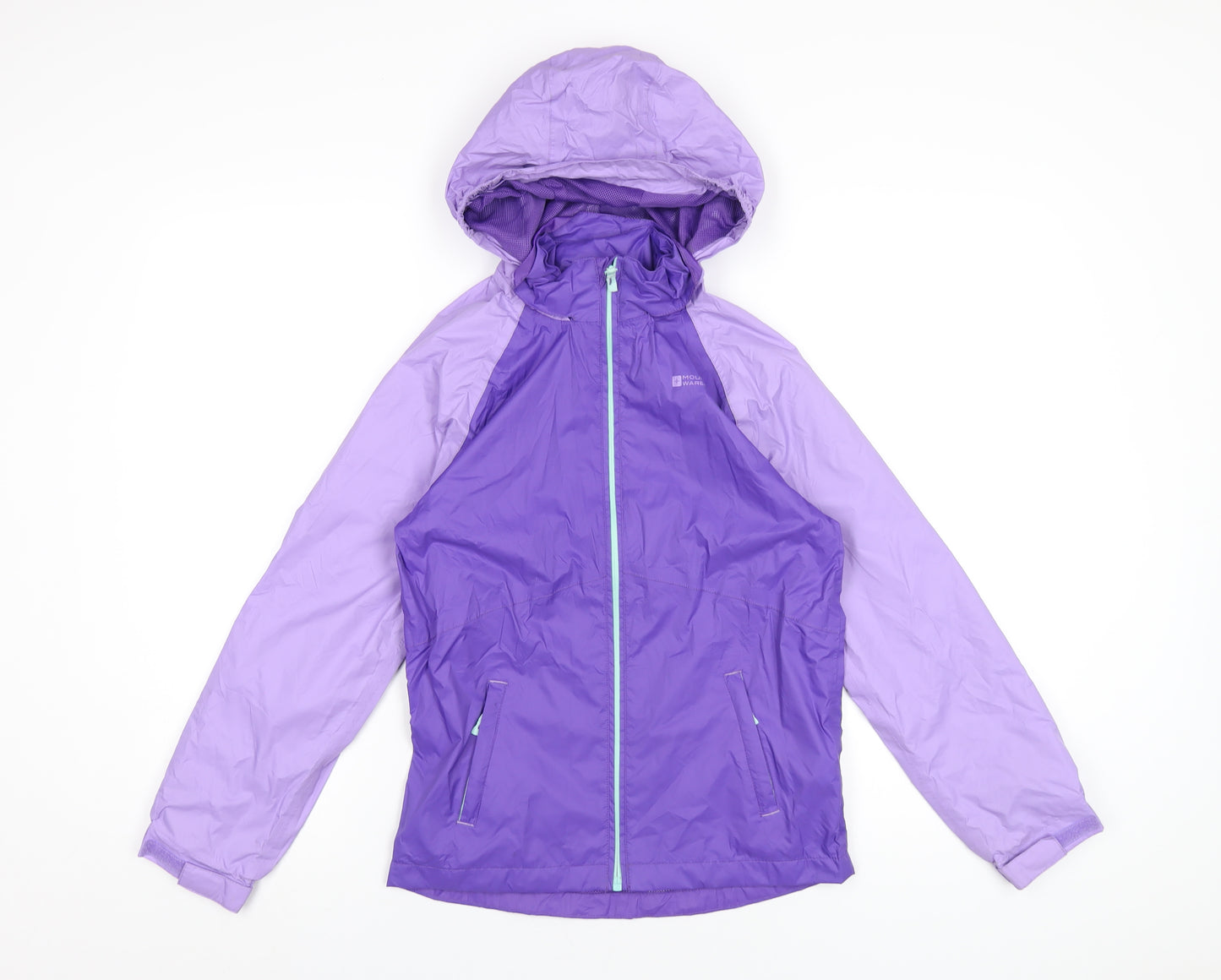 Mountain Warehouse Girls Purple Rain Coat Coat Size 11-12 Years Zip