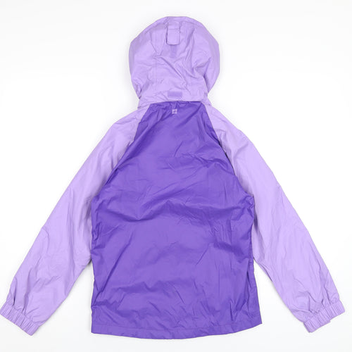 Mountain Warehouse Girls Purple Rain Coat Coat Size 11-12 Years Zip