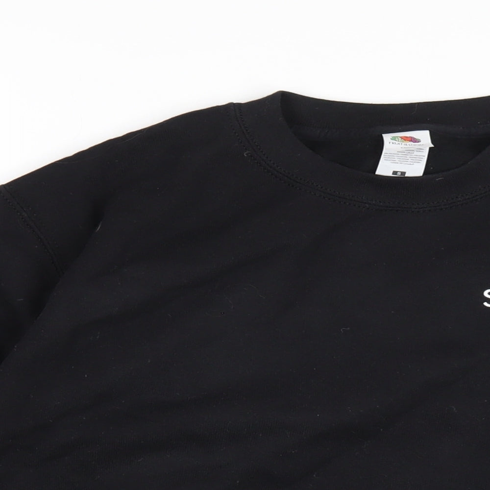 Studio Thirty Four Womens Black Cotton Pullover Sweatshirt Size S Pullover