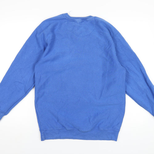 Cool as a Moose Mens Blue Cotton Pullover Sweatshirt Size M
