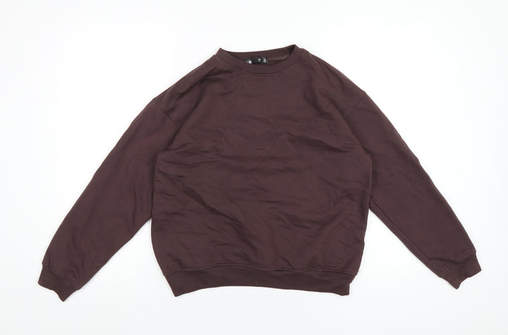 Missguided Womens Brown Cotton Pullover Sweatshirt Size 4 Pullover