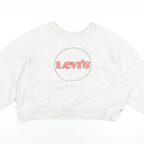 Levi's Womens Grey Cotton Pullover Sweatshirt Size M Pullover