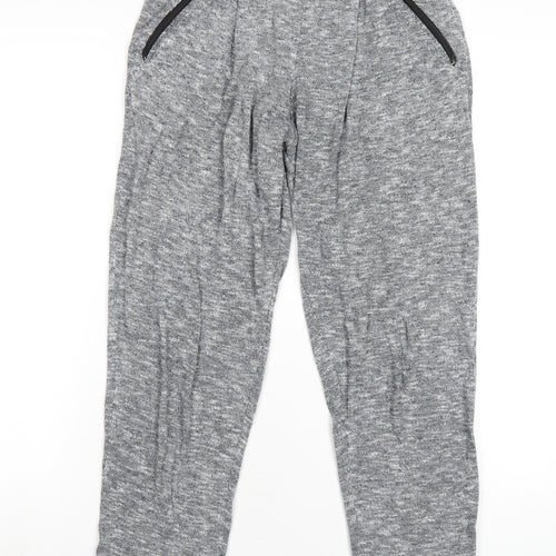 Quinze Heures Pars Trente Womens Grey Polyester Jogger Trousers Size 28 in L28 in Regular