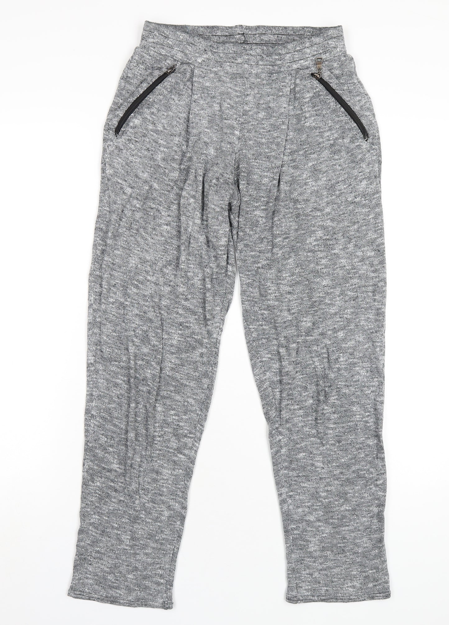 Quinze Heures Pars Trente Womens Grey Polyester Jogger Trousers Size 28 in L28 in Regular