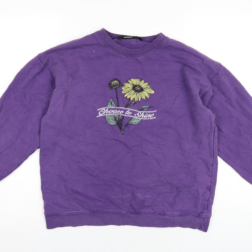 Heartbreak Womens Purple Cotton Pullover Sweatshirt Size 8 Pullover