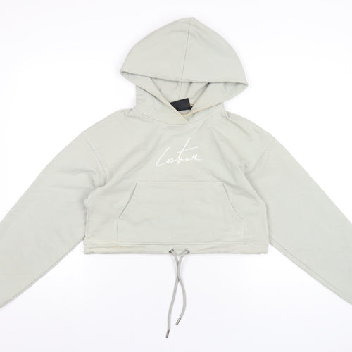 Couture Womens Green Cotton Pullover Hoodie Size M Pullover