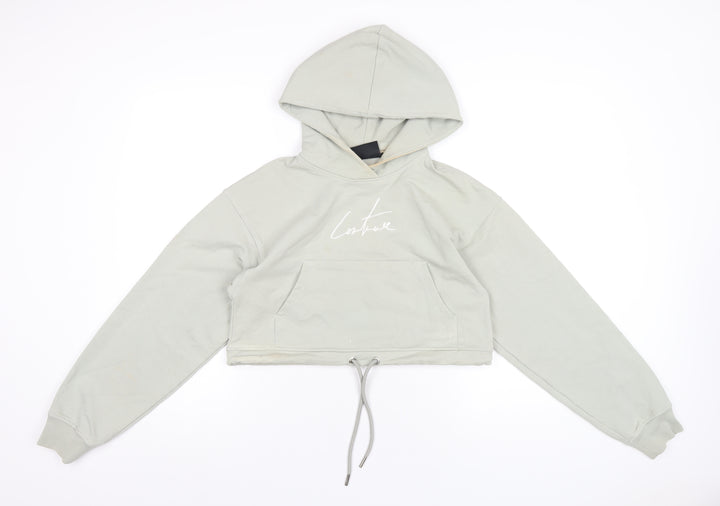 Couture Womens Green Cotton Pullover Hoodie Size M Pullover