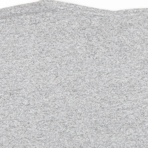 H&M Womens Grey Viscose Basic T-Shirt Size S Round Neck