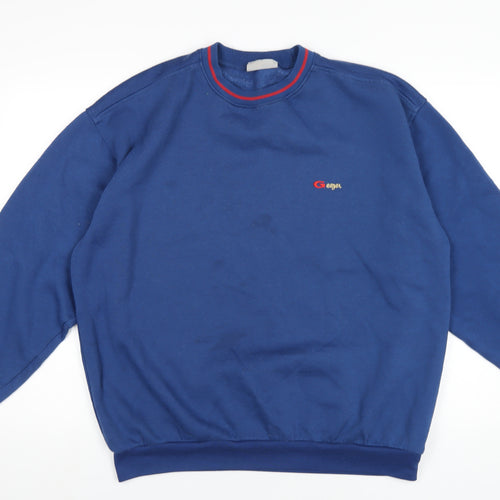 Geezer Mens Blue Cotton Pullover Sweatshirt Size XL