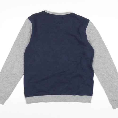 Your Turn Mens Blue Cotton Pullover Sweatshirt Size M