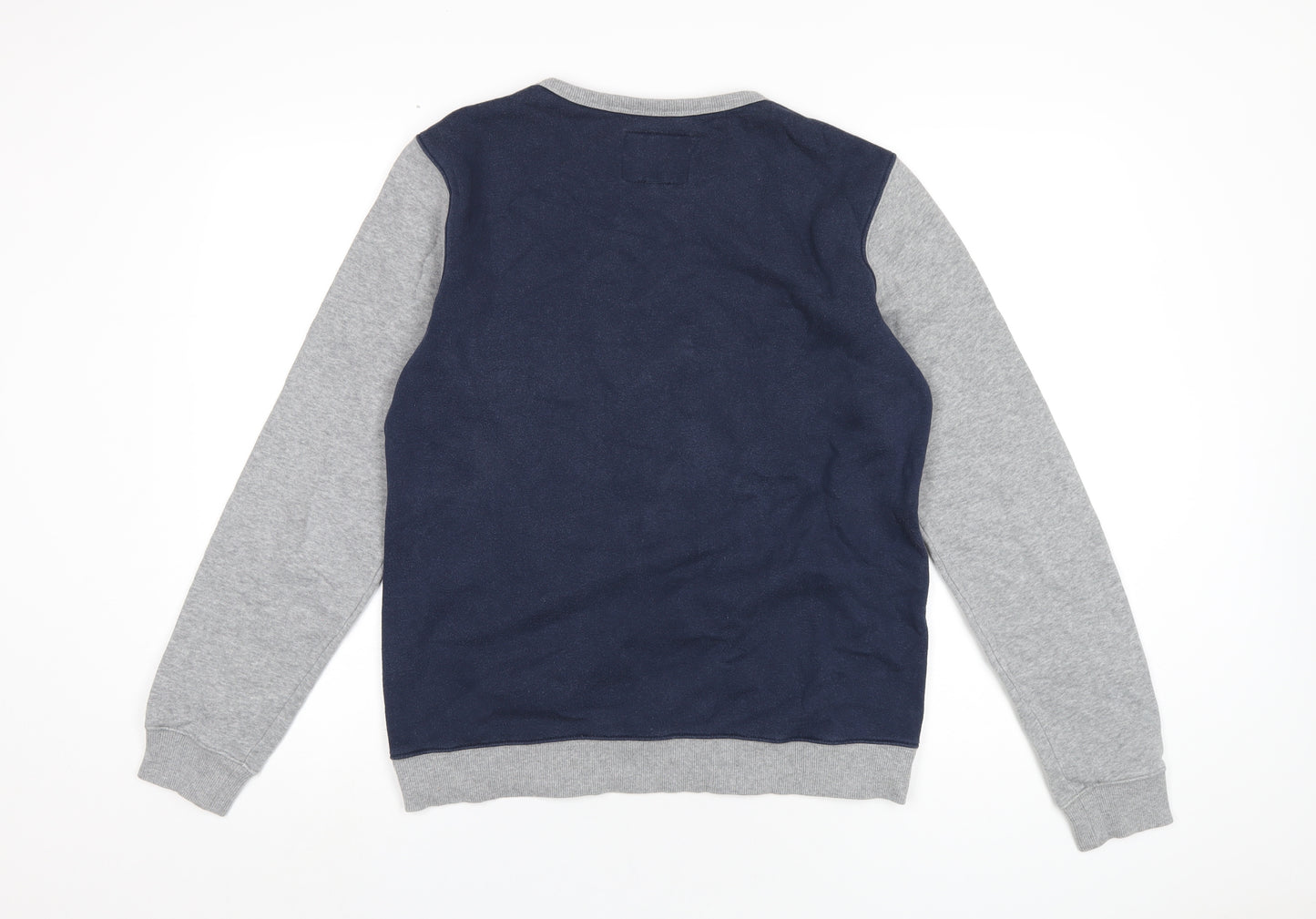 Your Turn Mens Blue Cotton Pullover Sweatshirt Size M