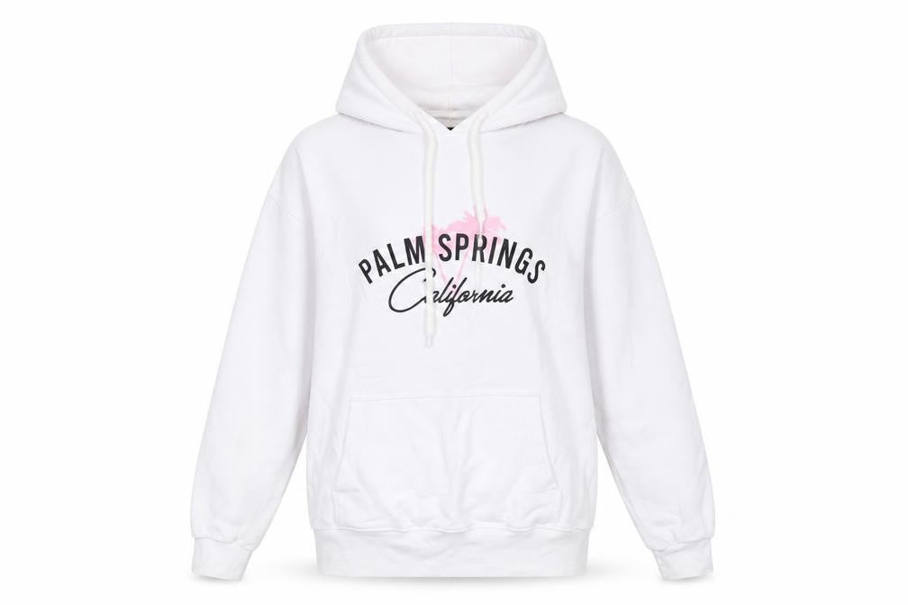 Front view of Lipsy women’s white cotton pullover hoodie, size S, pullover
