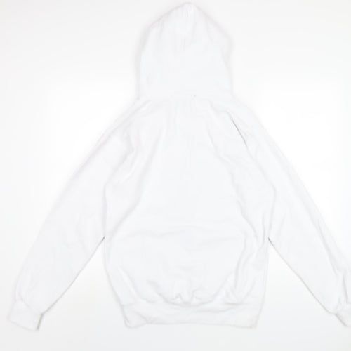 Lipsy Womens White Cotton Pullover Hoodie Size S Pullover