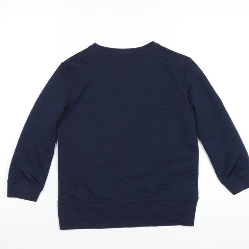 Oodji Womens Blue Polyester Pullover Sweatshirt Size XS Pullover