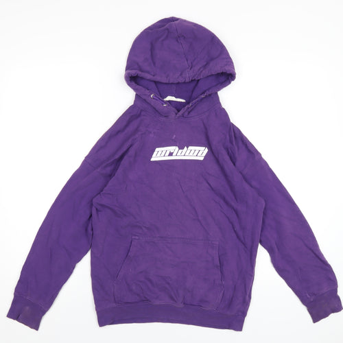 H&M Girls Purple Cotton Pullover Hoodie Size 10-11 Years Pullover