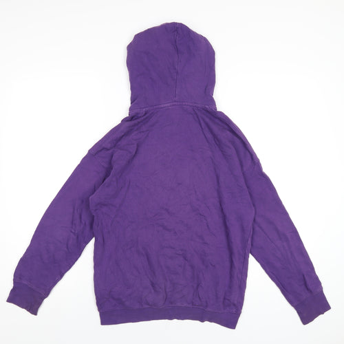H&M Girls Purple Cotton Pullover Hoodie Size 10-11 Years Pullover