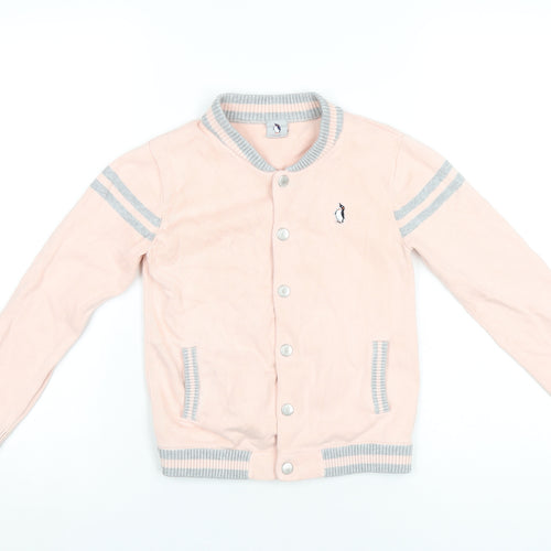 Polar Goose Girls Pink Varsity Jacket Jacket Size 10 Years Snap
