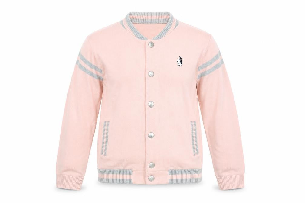 Polar Goose Girls Pink Varsity Jacket Jacket Size 10 Years Snap