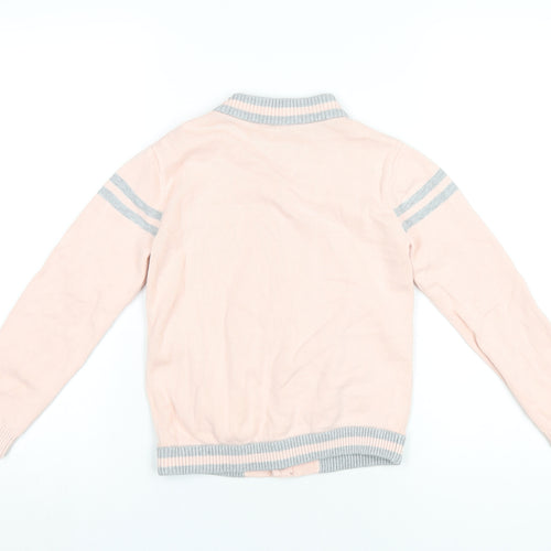 Polar Goose Girls Pink Varsity Jacket Jacket Size 10 Years Snap