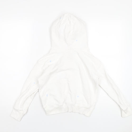 Polo Ralph Lauren Girls White Cotton Pullover Hoodie Size 8-9 Years Pullover