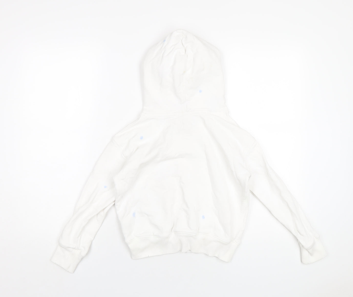 Polo Ralph Lauren Girls White Cotton Pullover Hoodie Size 8-9 Years Pullover