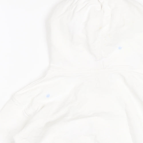 Polo Ralph Lauren Girls White Cotton Pullover Hoodie Size 8-9 Years Pullover