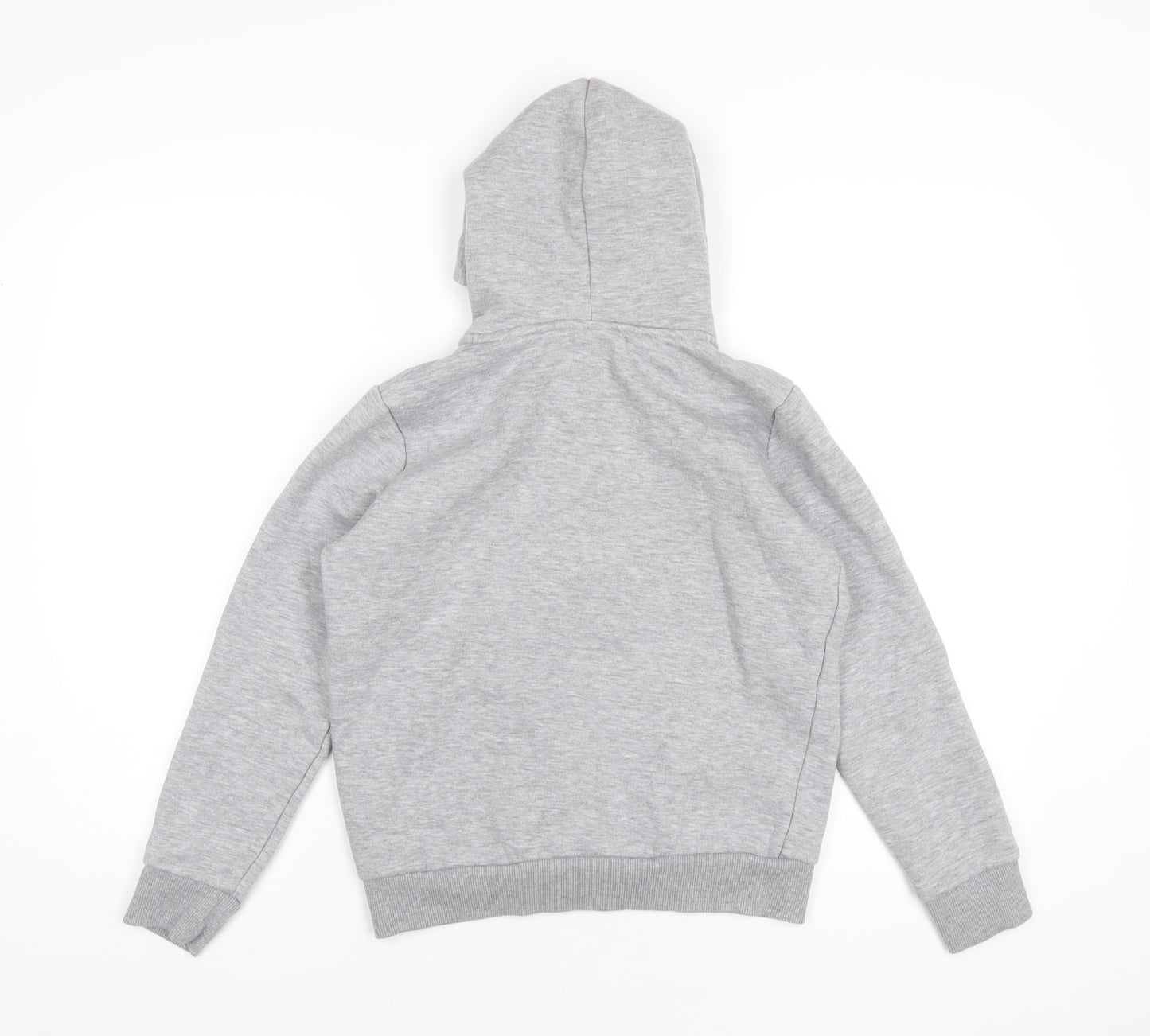 Hype Boys Grey Cotton Pullover Hoodie Size 13 Years Zip
