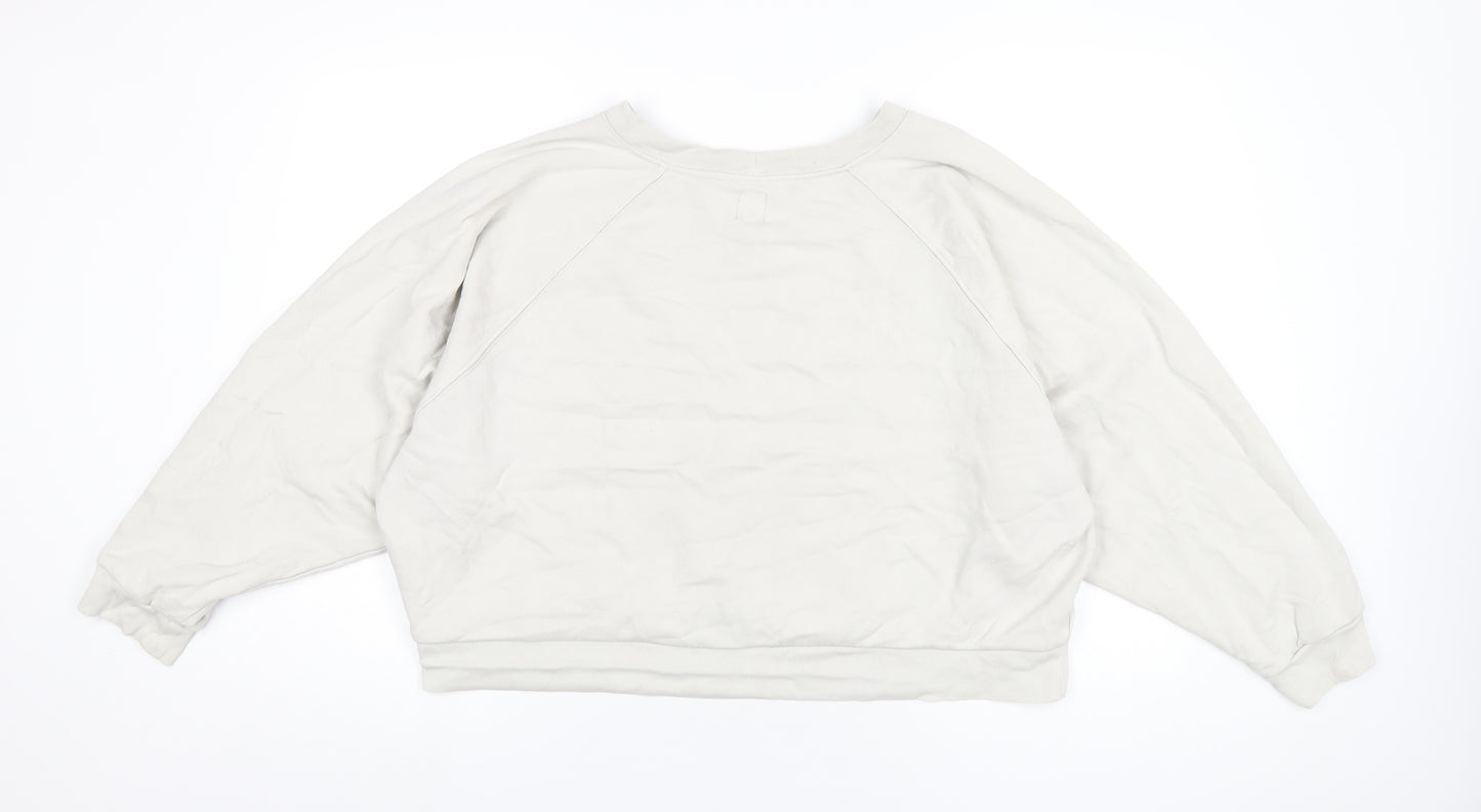 Gap Womens Beige Cotton Pullover Sweatshirt Size XL Pullover