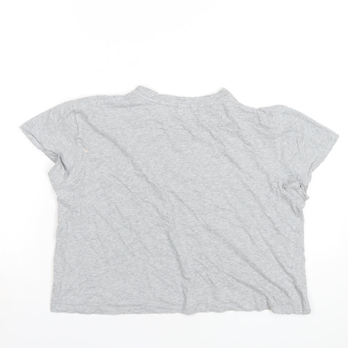 Disney Womens Grey Cotton Basic T-Shirt Size M Round Neck - Aristocats Marie