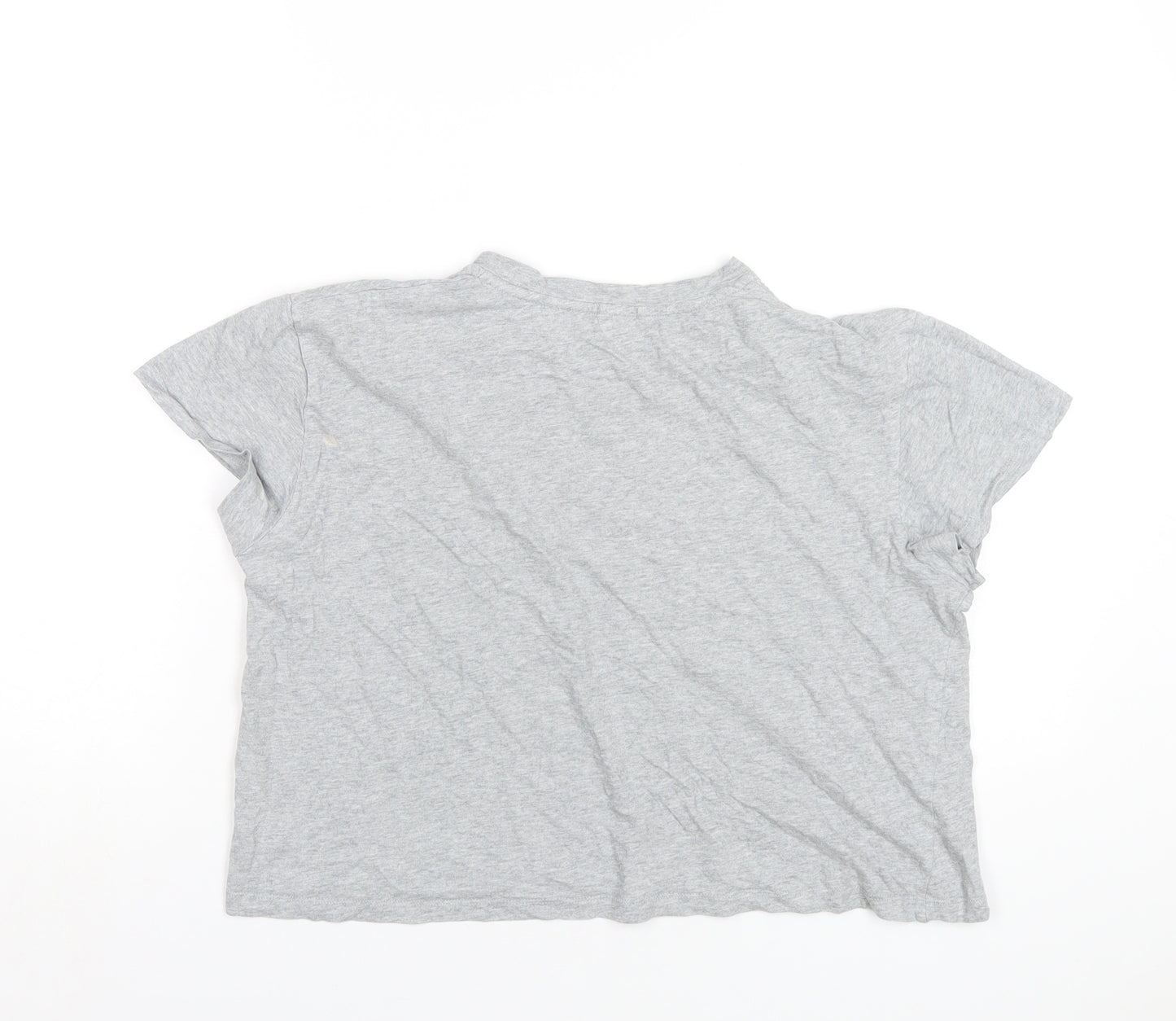Disney Womens Grey Cotton Basic T-Shirt Size M Round Neck - Aristocats Marie