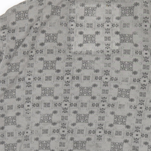 POOLMAN Mens Grey Geometric Cotton Full Zip Sweatshirt Size M