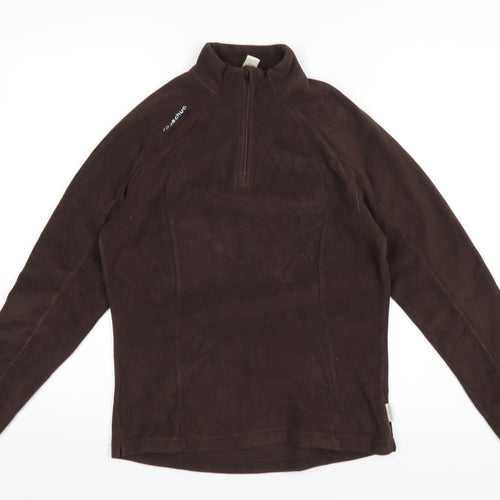 Quechua Womens Brown Polyester Pullover Sweatshirt Size M Zip