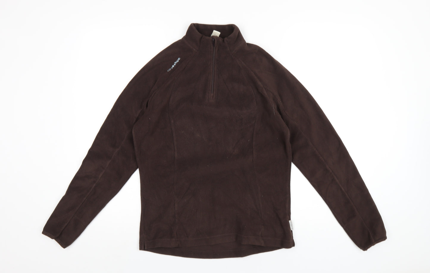 Quechua Womens Brown Polyester Pullover Sweatshirt Size M Zip