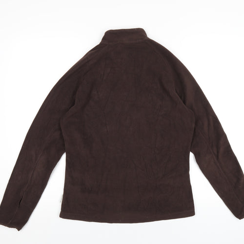 Quechua Womens Brown Polyester Pullover Sweatshirt Size M Zip