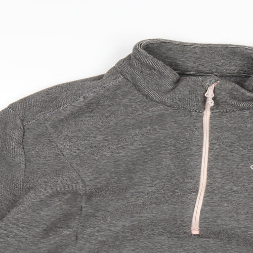 Quechua Womens Grey Polyester Pullover Sweatshirt Size L Zip