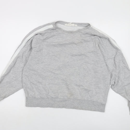 H&M Womens Grey Cotton Pullover Sweatshirt Size M Pullover