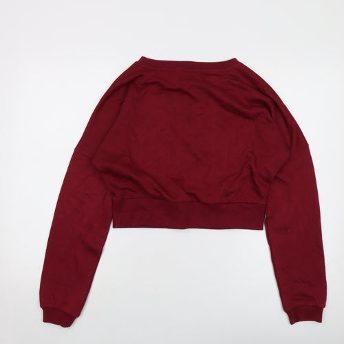 Miss Outrage Womens Red Cotton Pullover Sweatshirt Size M Pullover