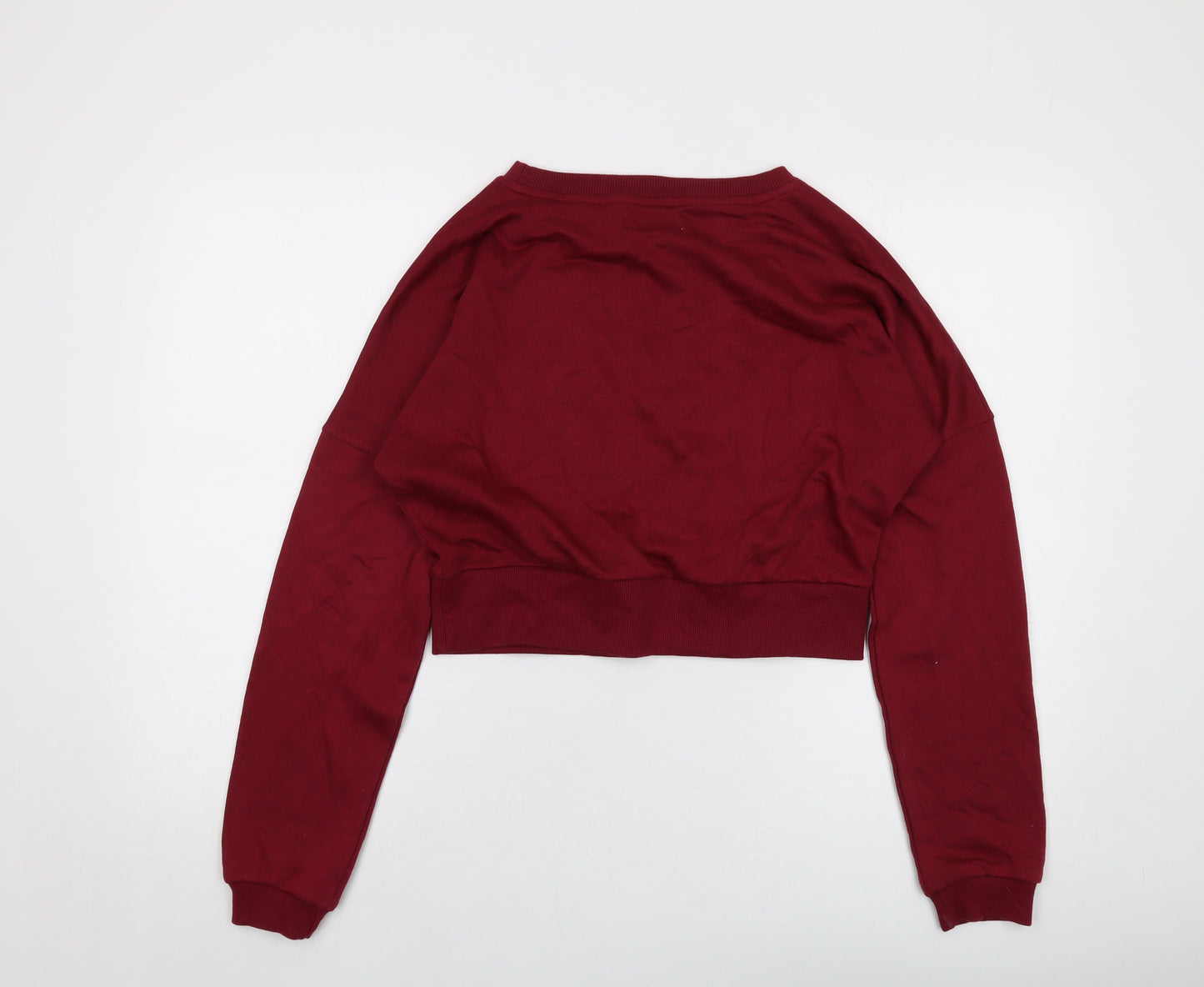 Miss Outrage Womens Red Cotton Pullover Sweatshirt Size M Pullover