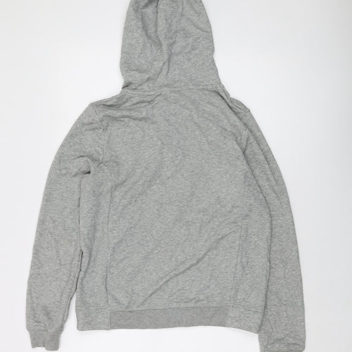 Nike Womens Grey Cotton Full Zip Hoodie Size S Zip