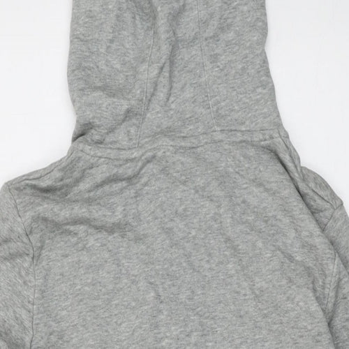 Nike Womens Grey Cotton Full Zip Hoodie Size S Zip