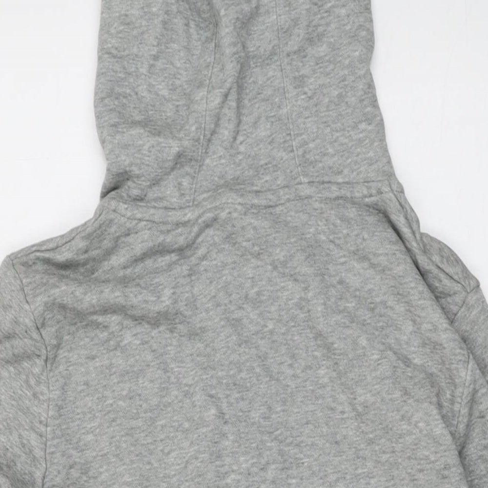 Nike Womens Grey Cotton Full Zip Hoodie Size S Zip
