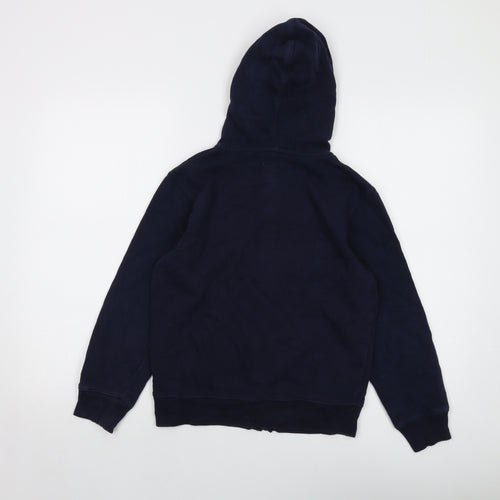 Gap Boys Blue Cotton Full Zip Hoodie Size 8-9 Years Zip