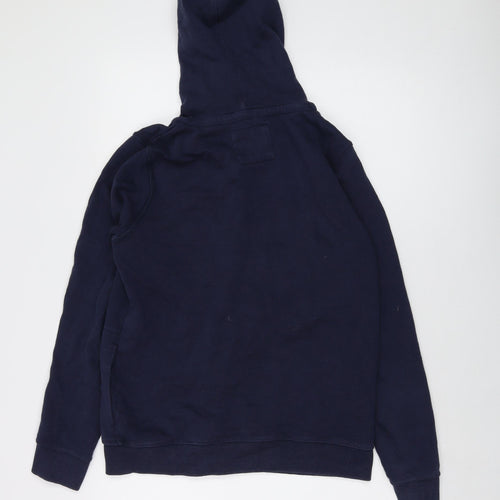 Fat Face Mens Black Cotton Full Zip Hoodie Size S