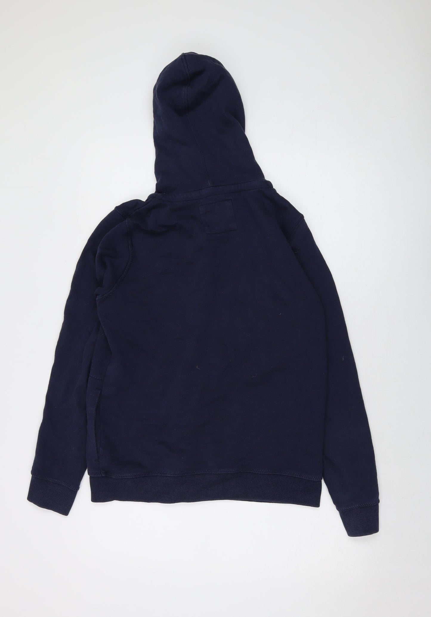 Fat Face Mens Black Cotton Full Zip Hoodie Size S