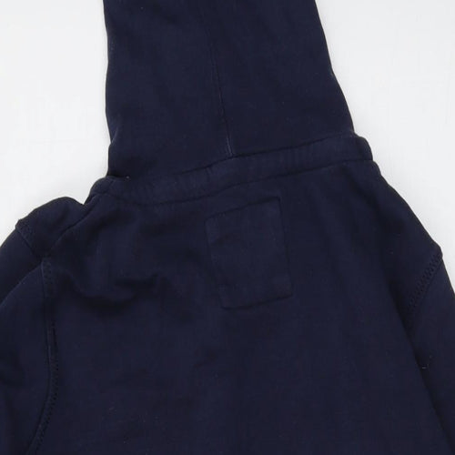 Fat Face Mens Black Cotton Full Zip Hoodie Size S