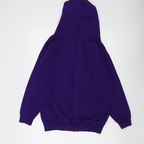 Hype Boys Purple Polyester Full Zip Hoodie Size 12-13 Years Zip