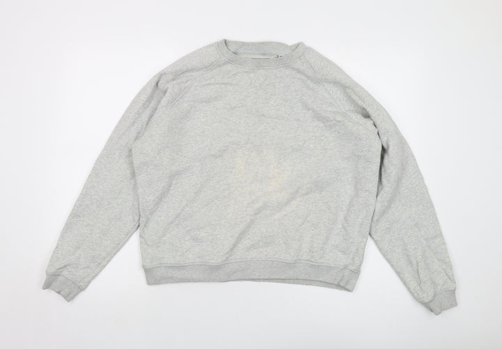 Jack Wills Womens Grey Cotton Pullover Sweatshirt Size 14 Pullover
