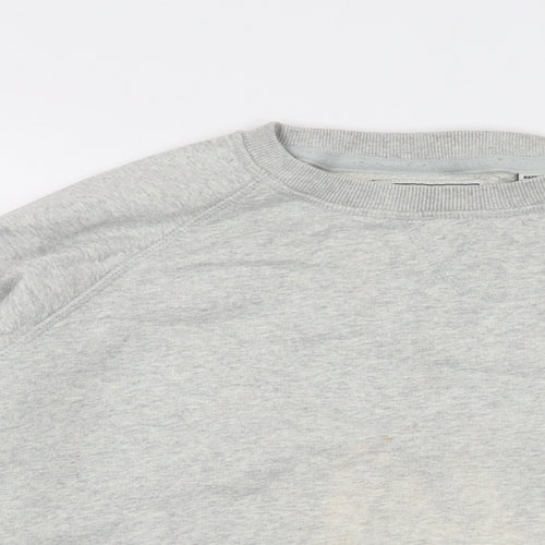 Jack Wills Womens Grey Cotton Pullover Sweatshirt Size 14 Pullover