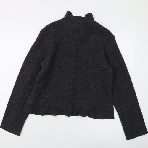Deane & White Womens Grey V-Neck Wool Cardigan Jumper Size M